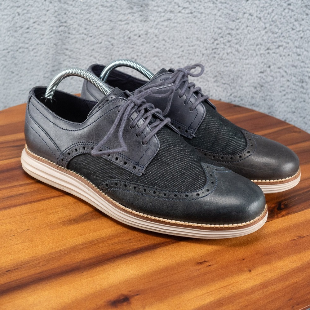 Cole Haan Original Grand Mens Size 9 M Wingtip Oxfords Blue C30268